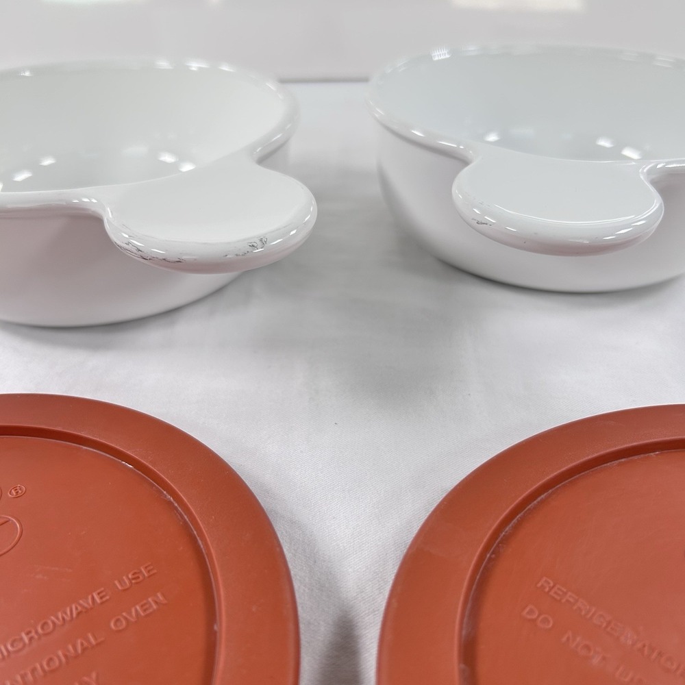 Corning Ware Grab It Bowls P-150-B 15 Oz With Refrigerator Lids Set Of 2 White - Picture 4 of 9